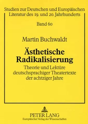 Aesthetische Radikalisierung cover