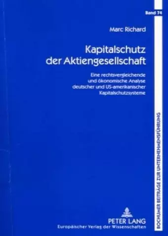 Kapitalschutz Der Aktiengesellschaft cover