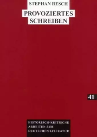 Provoziertes Schreiben cover