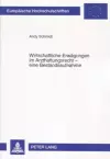 Wirtschaftliche Erwaegungen Im Arzthaftungsrecht - Eine Bestandsaufnahme cover