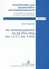 Der Anwendungsbereich Der §§ 293a-293g Abs. 1, 2 S. 1, Abs. 3 Aktg cover