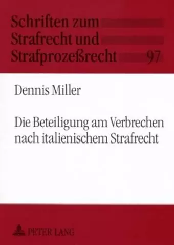 Die Beteiligung Am Verbrechen Nach Italienischem Strafrecht cover