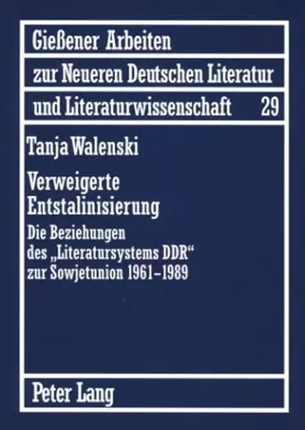 Verweigerte Entstalinisierung cover