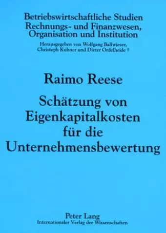 Schaetzung Von Eigenkapitalkosten Fuer Die Unternehmensbewertung cover