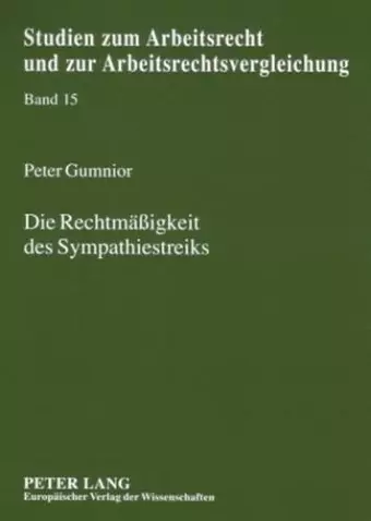 Die Rechtmaeßigkeit Des Sympathiestreiks cover