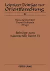 Beitraege zum Islamischen Recht VI cover