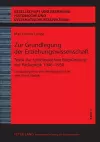Zur Grundlegung der Erziehungswissenschaft cover