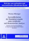 Auswahlkriterien Der Standplatzvergabe Unter Rechtlicher Und Oekonomischer Analyse cover