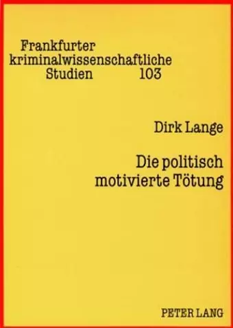 Die Politisch Motivierte Toetung cover