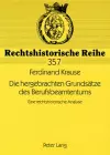 Die Hergebrachten Grundsaetze Des Berufsbeamtentums cover