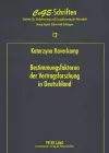 Bestimmungsfaktoren Der Vertragsforschung in Deutschland cover