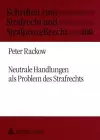 Neutrale Handlungen ALS Problem Des Strafrechts cover