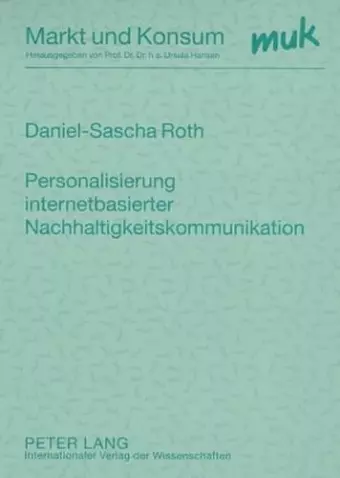 Personalisierung Internetbasierter Nachhaltigkeitskommunikation cover