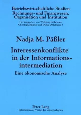 Interessenkonflikte in Der Informationsintermediation cover