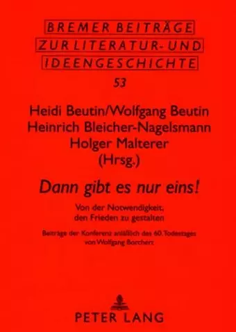 «Dann Gibt Es Nur Eins!» cover