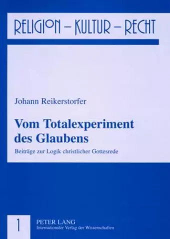 Vom Totalexperiment Des Glaubens cover