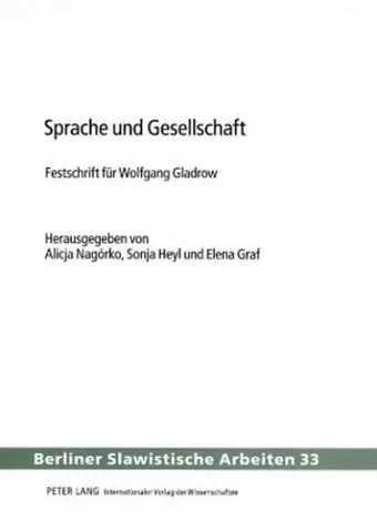 Sprache Und Gesellschaft cover