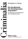 Die Strafbarkeit Der Parteispendenakquisition cover