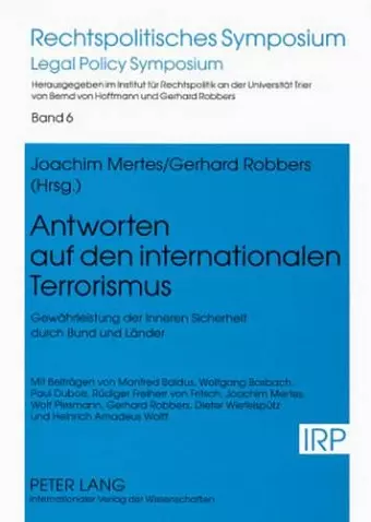 Antworten Auf Den Internationalen Terrorismus cover