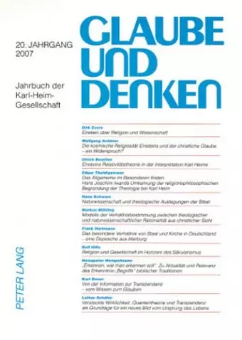 Glaube Und Denken cover