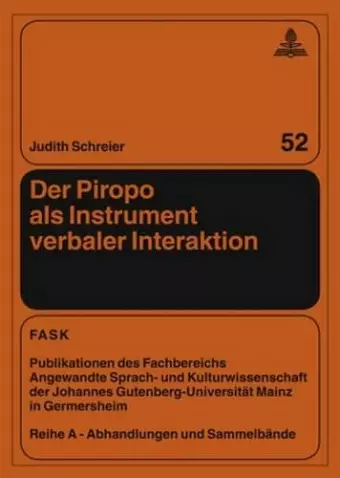 Der Piropo ALS Instrument Verbaler Interaktion cover