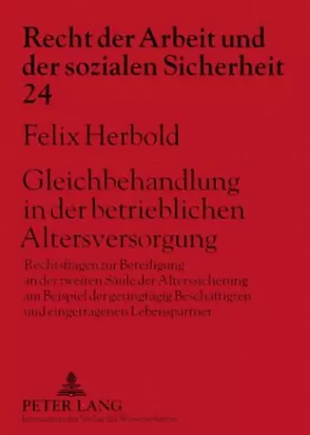 Gleichbehandlung in Der Betrieblichen Altersversorgung cover