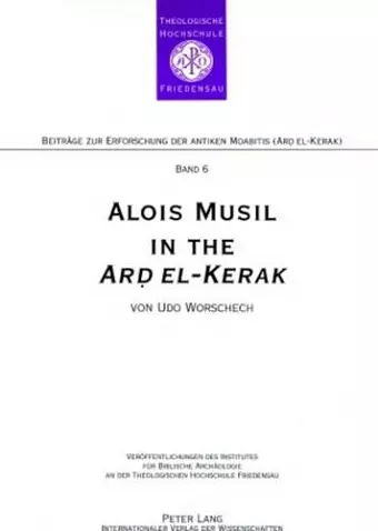 Alois Musil in the Ard El-kerak cover