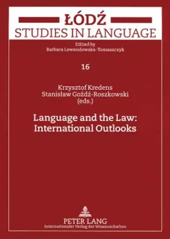 Language and the Law: International Outlooks cover