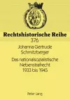 Das Nationalsozialistische Nebenstrafrecht 1933 Bis 1945 cover