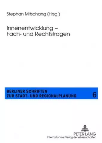 Innenentwicklung - Fach- Und Rechtsfragen cover