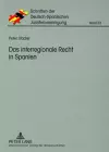 Das Interregionale Recht in Spanien cover