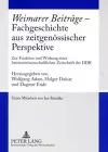 «Weimarer Beitraege» - Fachgeschichte Aus Zeitgenoessischer Perspektive cover