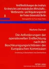 Die Anforderungen Der Operationellen Entflechtung Nach Den Beschleunigungsrichtlinien Der Europaeischen Kommission cover