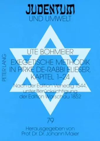 Exegetische Methodik in Pirke De-Rabbi Elieser, Kapitel 1-24 cover