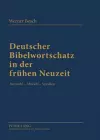 Deutscher Bibelwortschatz in Der Fruehen Neuzeit cover