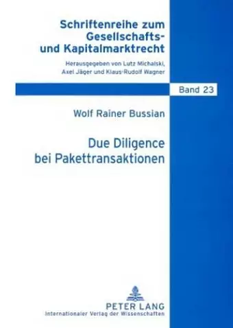 Due Diligence Bei Pakettransaktionen cover