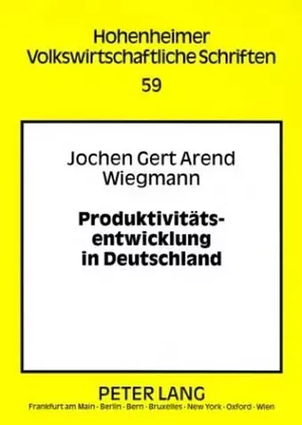 Produktivitaetsentwicklung in Deutschland cover