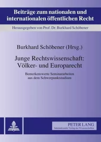 Junge Rechtswissenschaft: Voelker- Und Europarecht cover