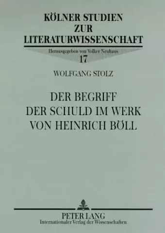 Der Begriff Der Schuld Im Werk Von Heinrich Boell cover