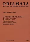 «Wenig Verlangt Die Natur» cover