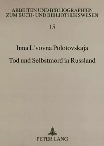 Tod Und Selbstmord in Russland cover