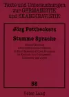 Stumme Sprache cover