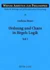 Ordnung Und Chaos in Hegels Logik cover