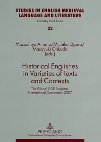 Historical Englishes in Varieties of Texts and Contexts cover