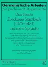 Das Aelteste Zwickauer Stadtbuch (1375-1481) Und Seine Sprache cover