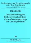 Die Gleichwertigkeit Der Lebensverhaeltnisse - Ein Verfassungsprinzip Des Grundgesetzes? cover