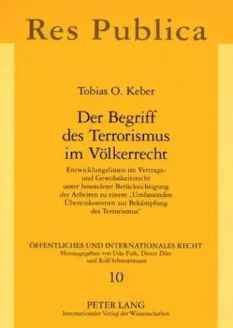 Der Begriff Des Terrorismus Im Voelkerrecht cover