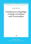 Funktionsverbgefuege richtig verstehen und verwenden cover