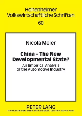 China – The New Developmental State? cover