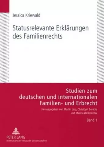 Statusrelevante Erklaerungen Des Familienrechts cover